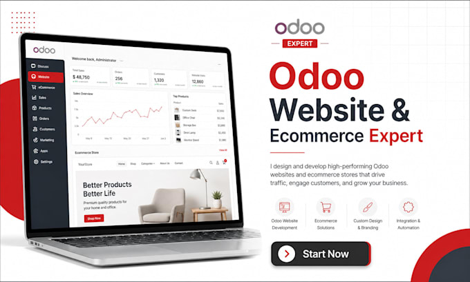 build odoo website design, odoo ecommerce, odoo developer, odoo customization