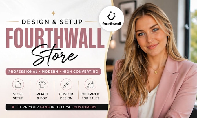 fourthwall store design fourth wall website, pod store setup, creator website