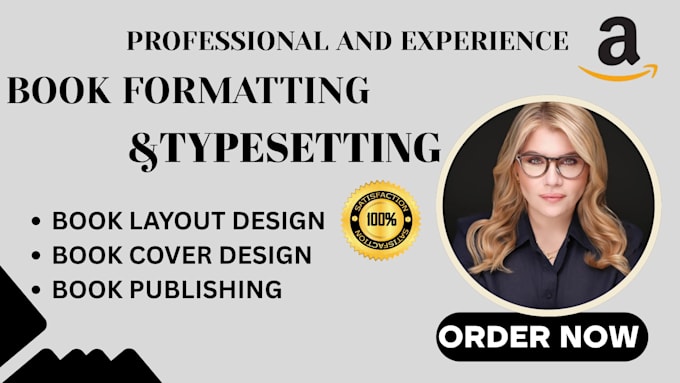 do book formatting, book layout, book typesetting for amazon kdp
