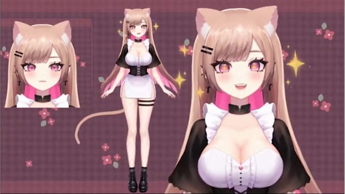 draw and rig live2d vtuber model anime vtuber 2d vtuber model vtuber commission