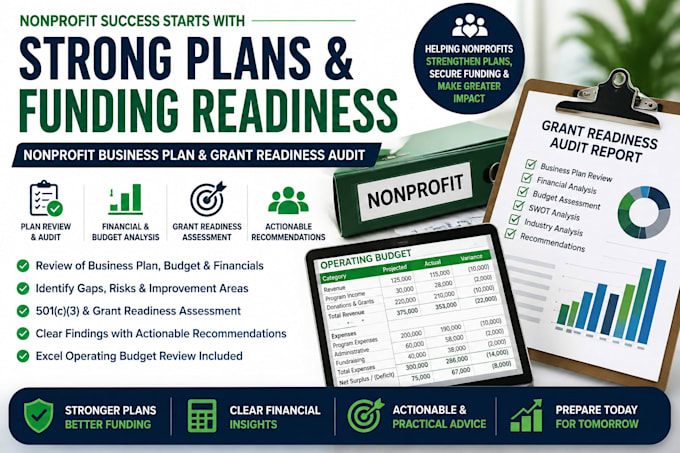 do nonprofit grant readiness audit 501c3 operating budget spreadsheet