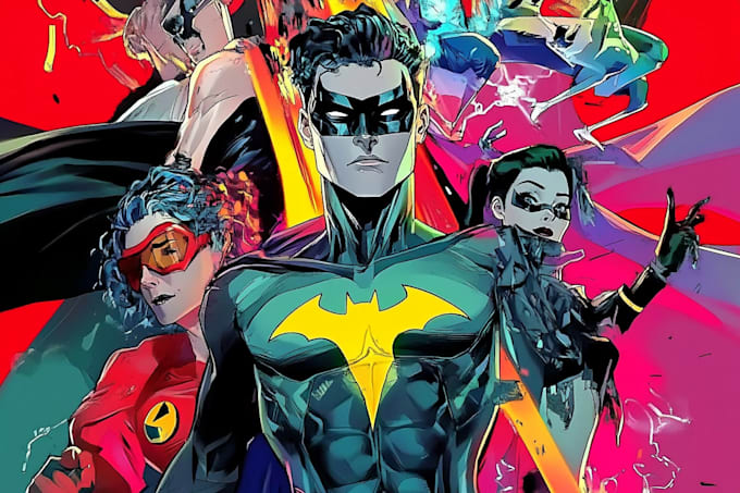 comic book illustration with comic book
