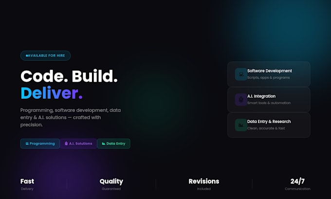 develop software and ai solutions