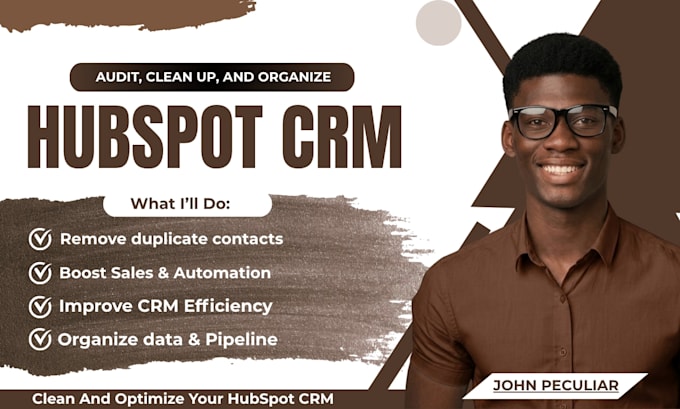 audit and clean up your hubspot crm, organize, remove duplicates, setup workflow