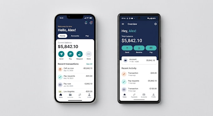 design ios and android app UI UX professionally