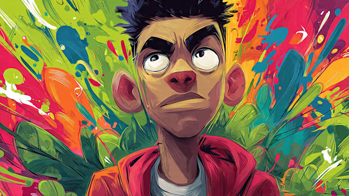 draw a cartoon illustration