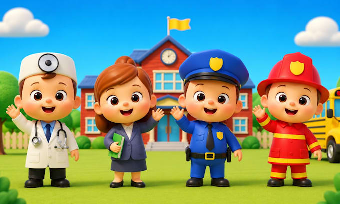 engaging 2d 3d kids nursery rhymes 3d kids learning videos for youtube channel