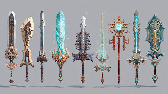 design unique weapons illustrations