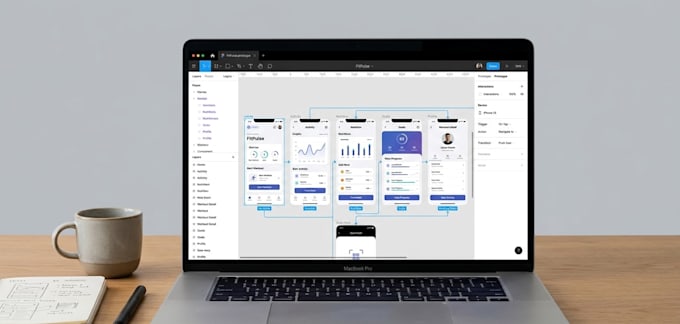 design UI UX in figma with prototype