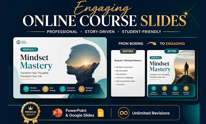 design engaging online course presentation slides for coaches