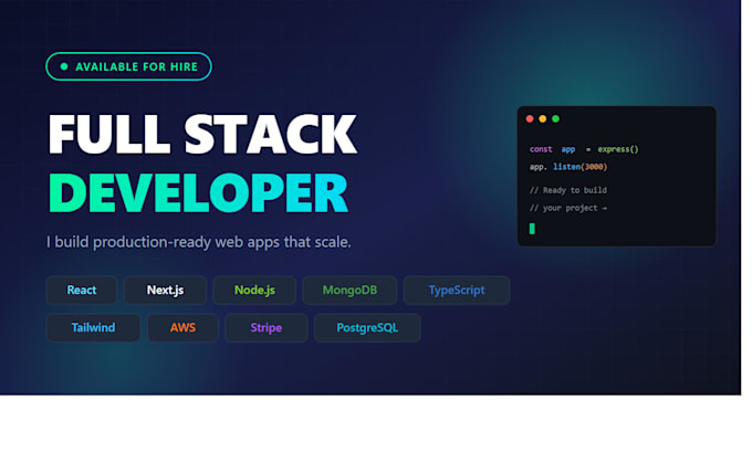 create custom full stack website with react nextjs and node js backend