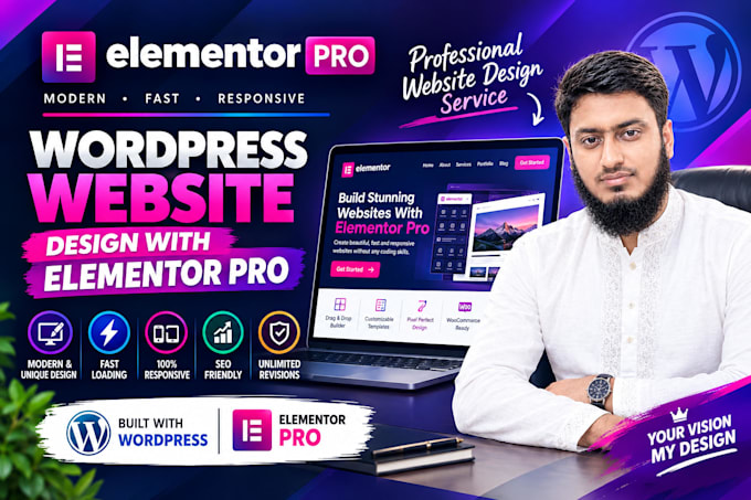 design a fast loading wordpress website using the hello elementor theme