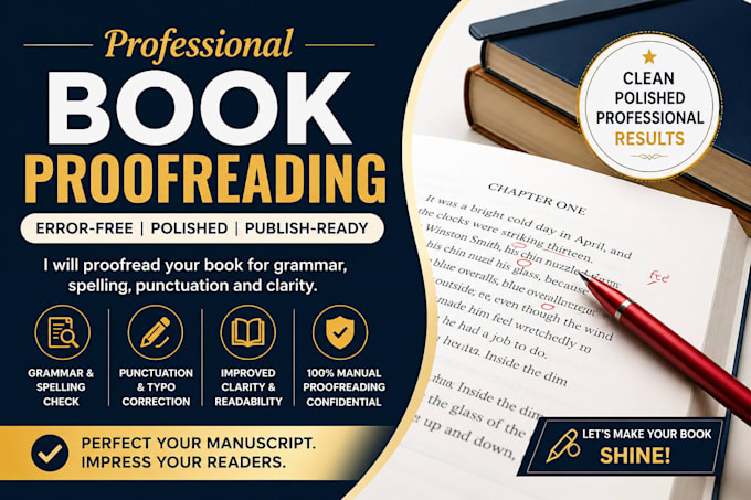 professionally proofread your book for grammar and clarity