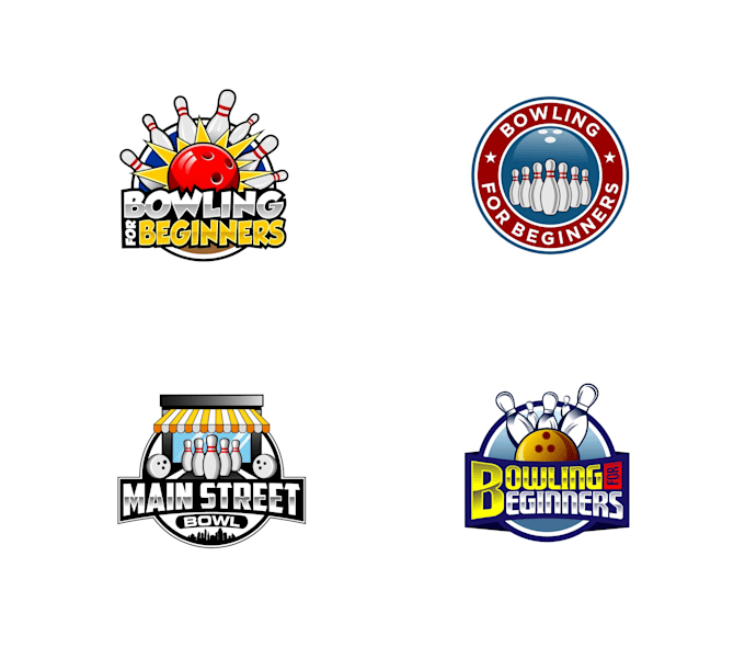 design awesome bowling logo with new concepts