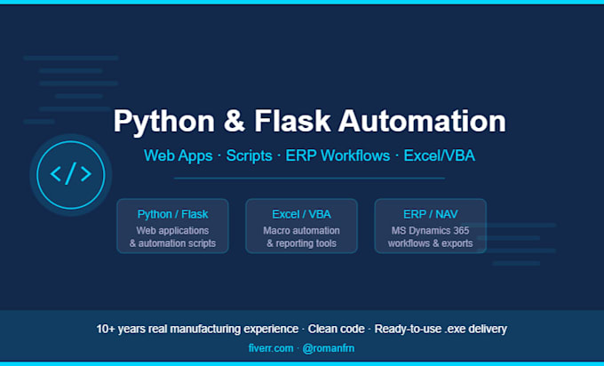 build a python flask web app or automation tool for your business