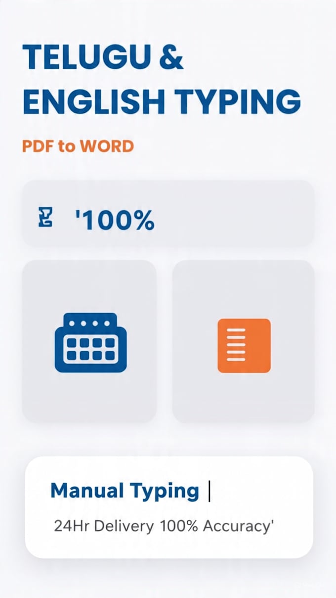 do telugu and english typing from image or PDF