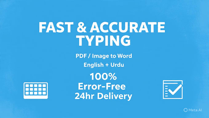 do fast urdu inpage typing, english typing, PDF to word in 24hr