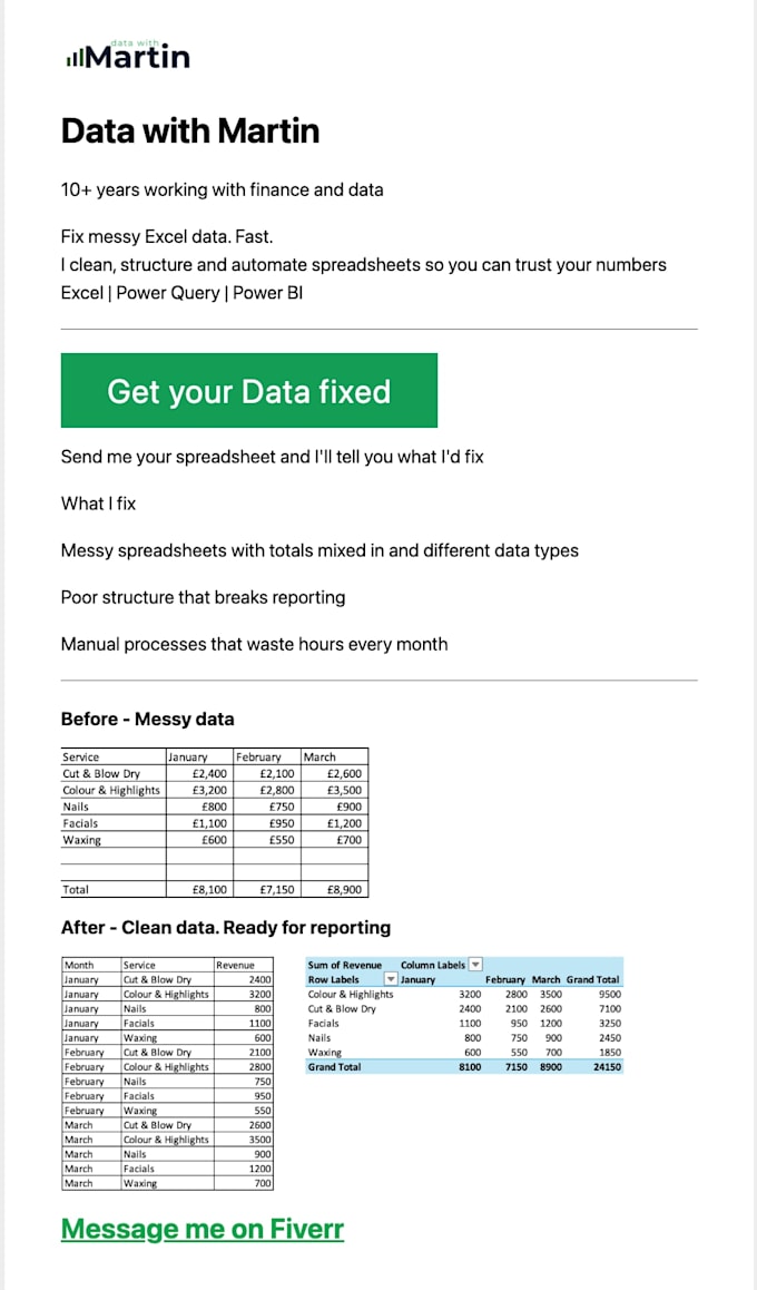 teach you excel step by step and fix your spreadsheets