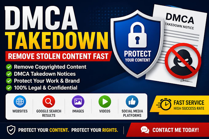 submit dmca takedown notices for your stolen content