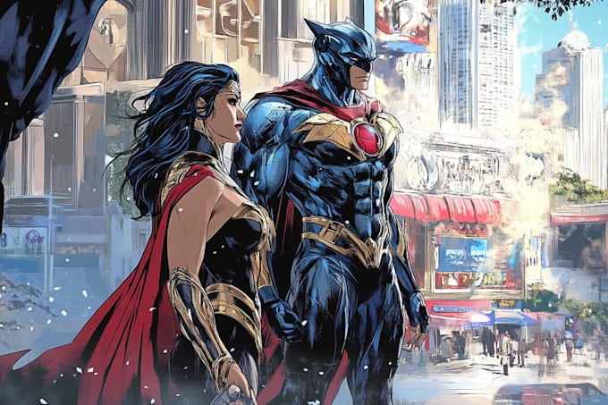 draw a superhero cartoon characters for you