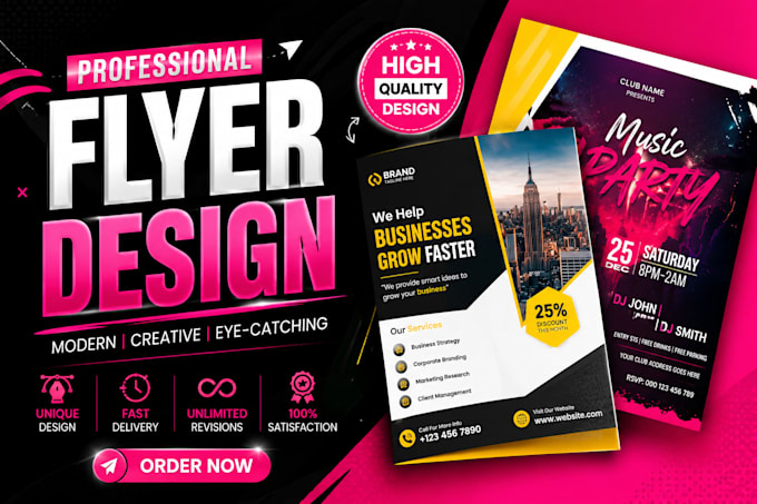 create modern and eye catching flyer design