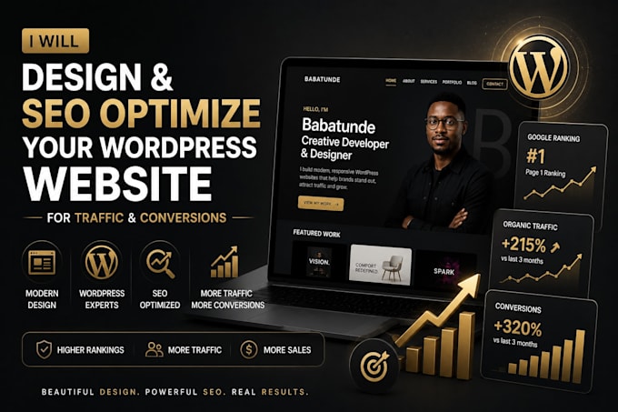 design and optimize your wordpress website for SEO traffic