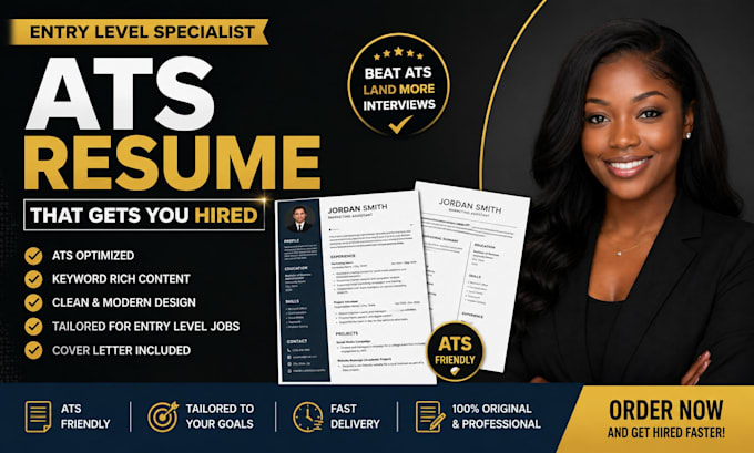 write an ats optimized entry level resume that gets interviews