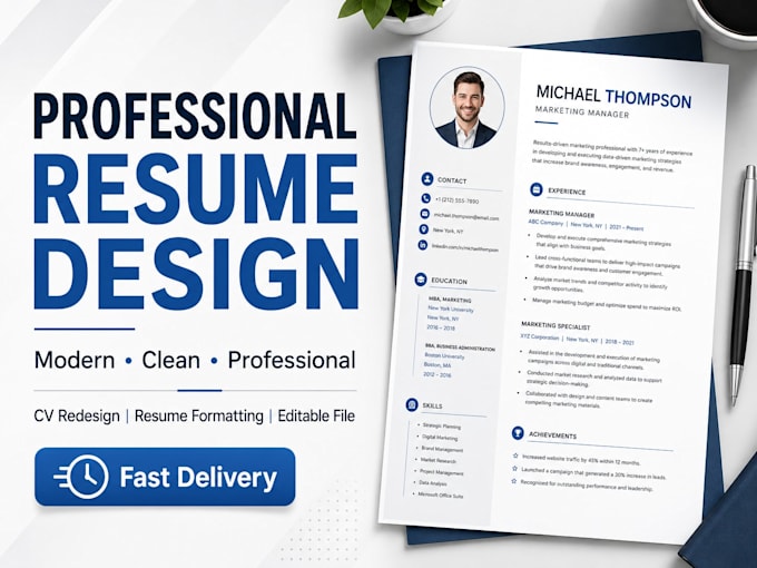 design and format a professional resume
