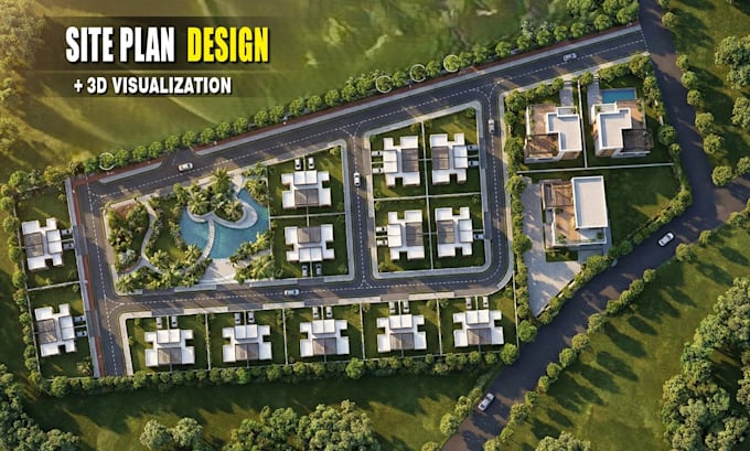 design a professional 3d site plan and master plan layout