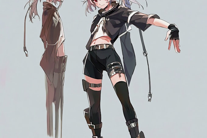 create authentic japanese anime style illustration