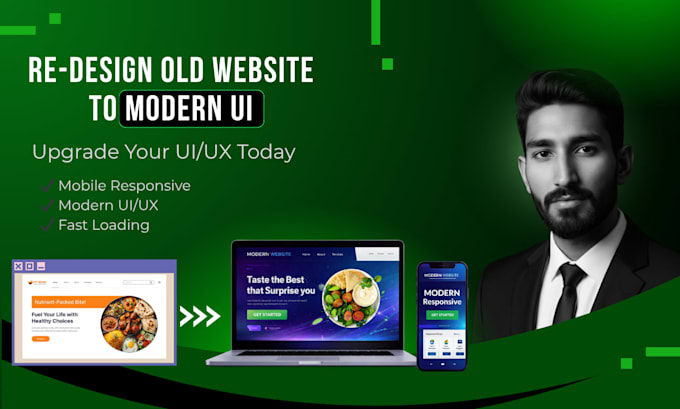 build, rebuild website design into react websites