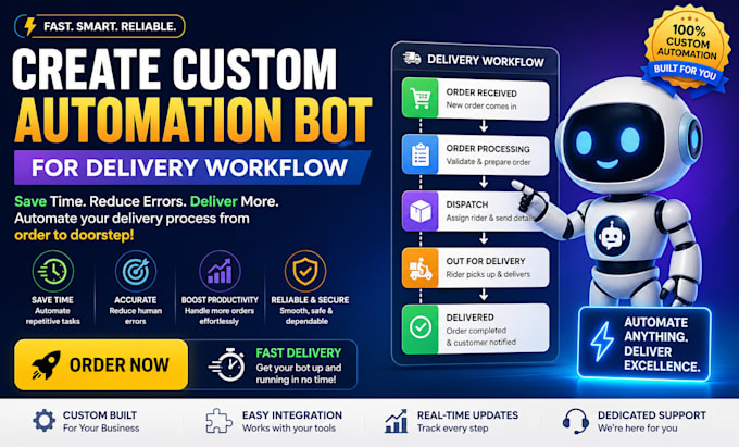 create custom automation bot for delivery workflow