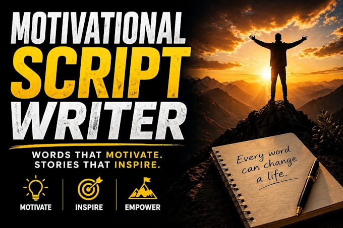write powerful motivational youtube scripts that inspire