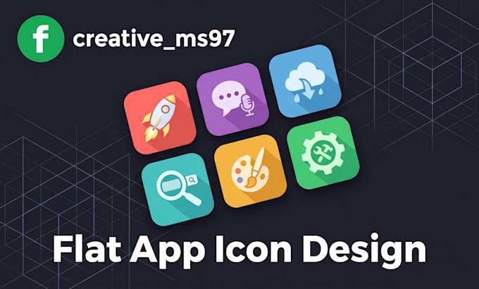 create flat app icon design for your brand