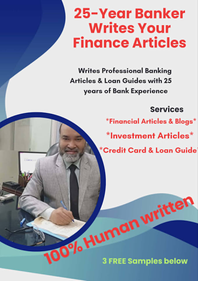 write finance loan articles as a banker