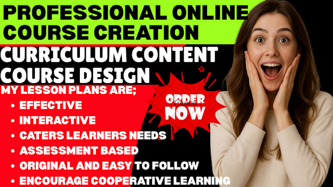 create professional online course content curriculum and elearning course design