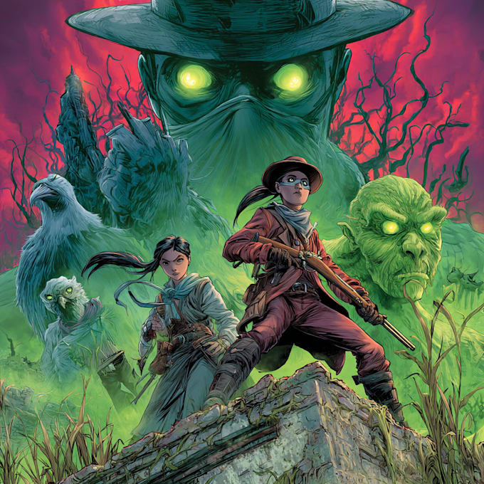 draw a cover art or comic cover art