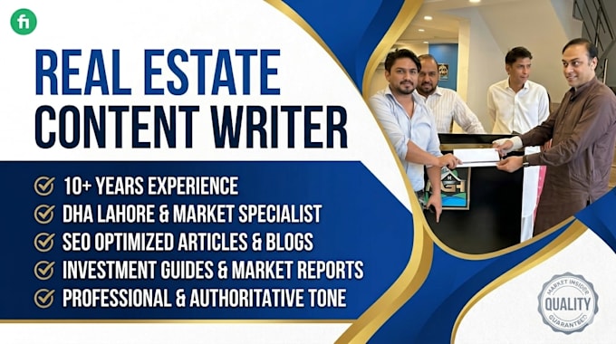 write professional SEO real estate articles and property blogs