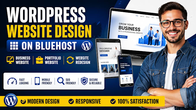 design bluehost wordpress website design business, portfolio bluehost redesign