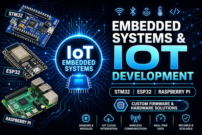 develop firmware for stm32, esp32, arduino with clean code