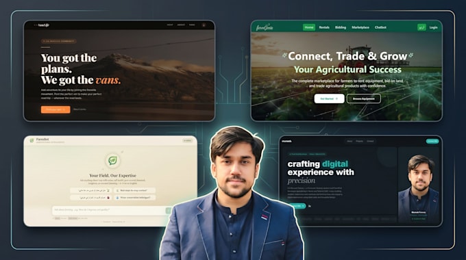 develop a modern front end website with responsive design