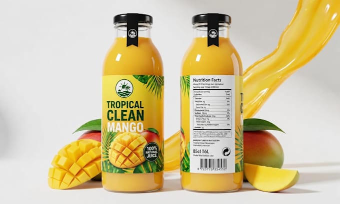 create energy drink juice bottle can label beverage and packaging