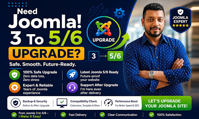 do upgrade,  update, migration for joomla website