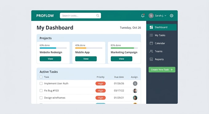 design modern and responsive UI UX
