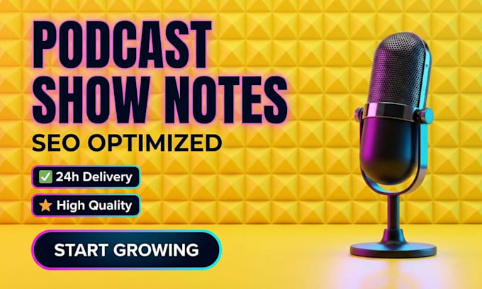 write SEO optimized podcast show notes and summaries