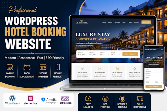 setup a professional wordpress hotel booking and accommodation rental website