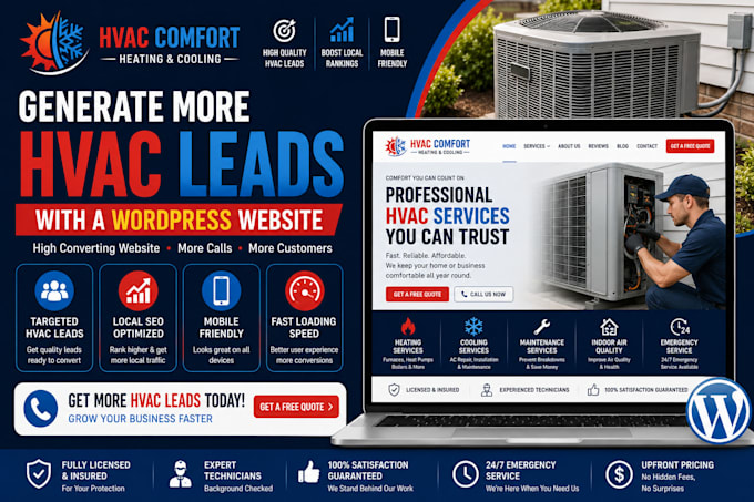 generate hvac leads with a wordpress website