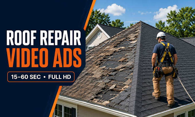 create roof repair and roofing contractor promo video ads