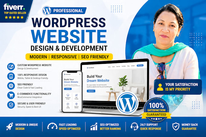 create modern wordpress website design and development