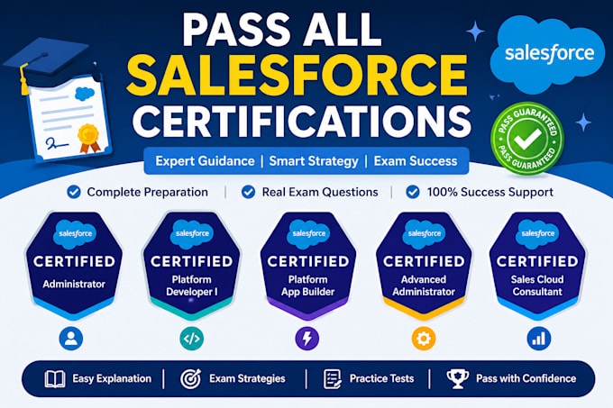 help you pass all salesforce certifications